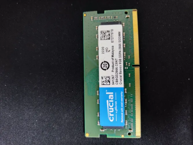 MEMÓRIA RAM NOTEBOOK 8GB CRUCIAL 