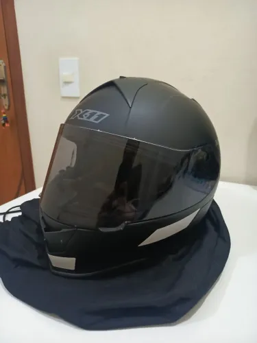 Capacete X11 Revo Preto Fosco Semi Novo + Viseira Fumê Extra