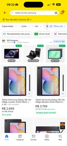 Tablet Samsung Galaxy S6 Lite 128gb modelo 2024 P620, cor cinza escuro