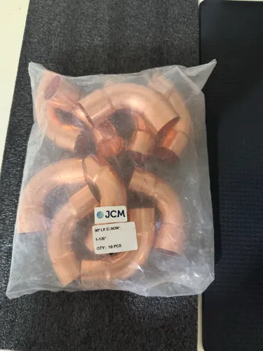 10 pacotes Cotovelo  Cobre 90° 1.1/8? JCM Para Ar Condicionado Kit c 10 Unid Refrigeração