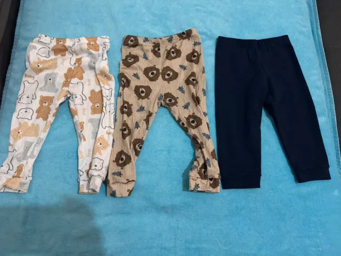 Kit 3 calças bebê tamanho G