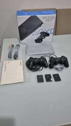 Ps2 slim, praticamente novo, item de colecionador
