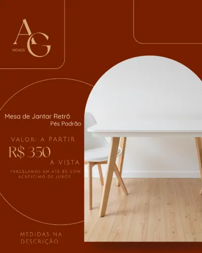Mesa de Jantar Retangular Padrão