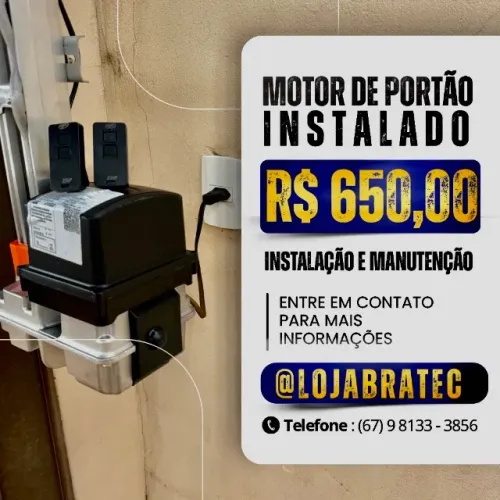 Motor de portão de 8 segundos (INSTALADO)