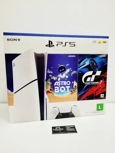 Playstation 5 Slim Memória 1TB Com Leitor de Discos (Aceito Cartão)