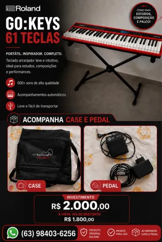 Teclado Roland Go:Keys 61 teclas
