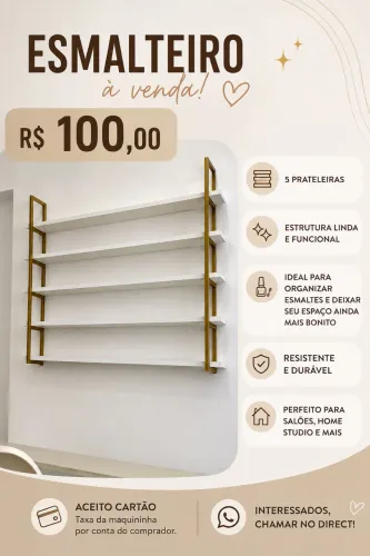 Esmalteiro 5 Prateleiras - R$ 100