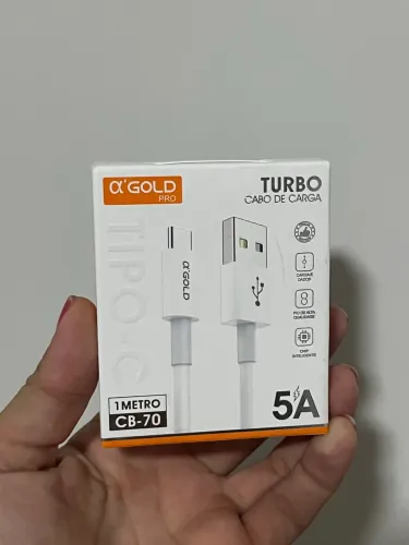 Cabo Tipo C Turbo 1 Metro Carregamento Rapido