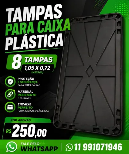 Tampas para caixas plásticas