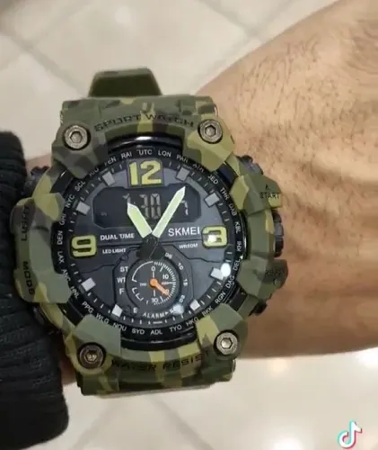 Relógio Masculino Camuflado a Prova D'água Skmei