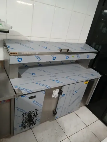 BALCÃO ENCOSTO PORTA CONDIMENTOS 1.50M NOVO