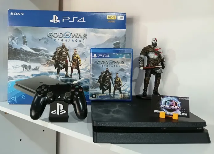 Ps4 Slim 1TB. Garantia 3 meses e pasta térmica renovada aqui na LOJA FABGAMES