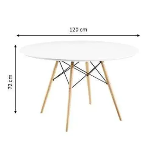 Mesa Eiffel redonda branca