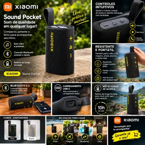 CAIXA DE SOM POCKET XIAOME