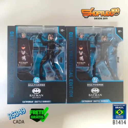 DC MULTIVERSE MCFARLANE DELUXE THEATRICAL EDITION CATWOMAN BATTLE DAMAGE FIGURE