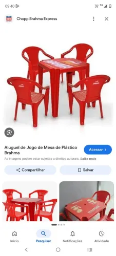Mesa com 4 cadeiras Brahma