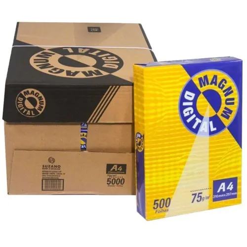 Caixa de Papel Papel Sulfite A4 Branco 500 Folhas Magnum Digital
