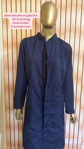 Jaleco masculino em gabardine 