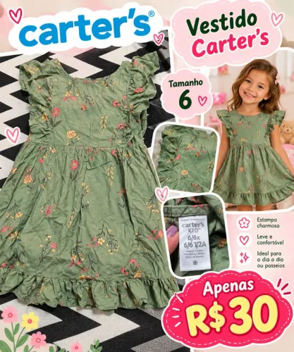 Vestido infantil Carter's tamanho 6