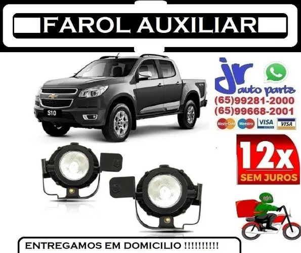 Par Farol Milha S10 2012 2013 2014 2015 2016 Auxiliar Neblina (Reposição)