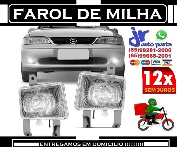 Par Farol de Milha Vectra 99 00 01 02 03 04 05 Neblina Auxiliar
