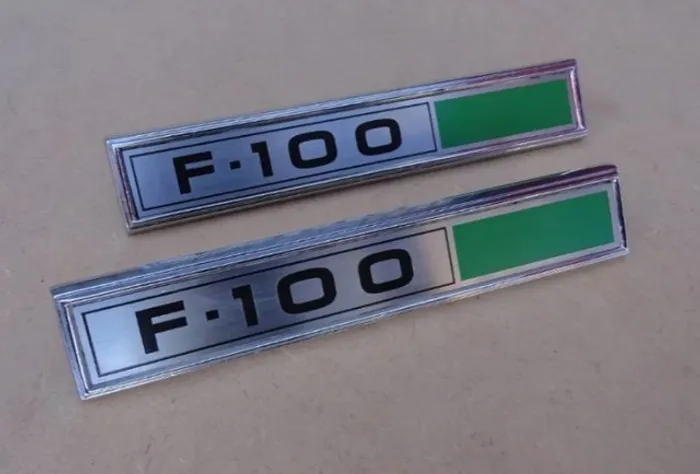 Emblema Lateral F-100 1980 À 1982 Reprodução Par Novo