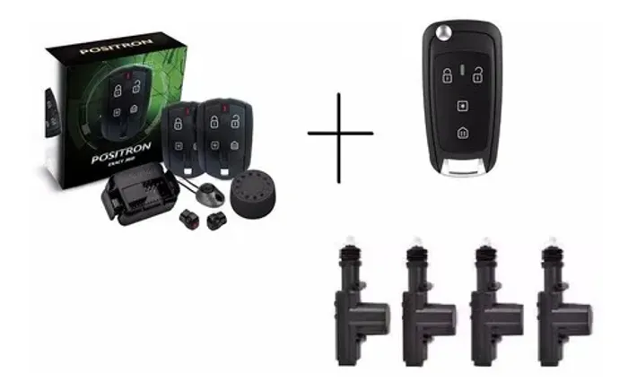 Alarme Positron Exact 360 + Chave Canivete com kit trava 4 portas