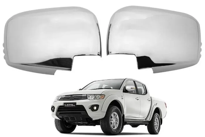 Par Apliques Retrovisores Cromados L200 Triton 2008 2009 2010 2011 2012 2013 2014 2015 201