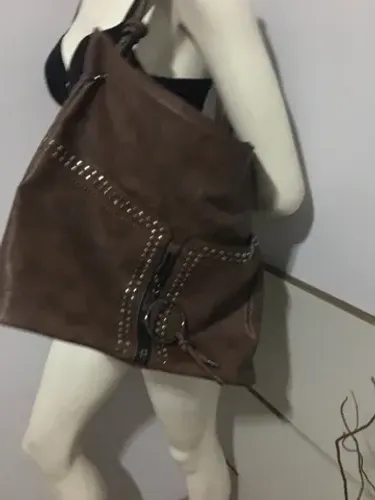 Bolsa marrom sintética