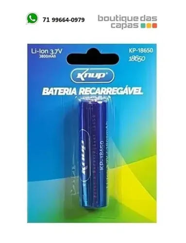 Bateria recarregavel 3.7V 3800MAH knup KP-18650 lanterna radio câmera brinquedo