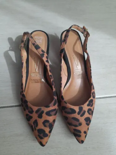 Sandália Salto Baixo Animal Print