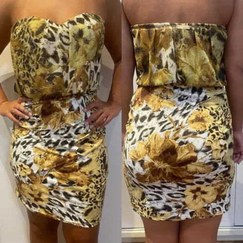 Vestido estampado Morena Rosa , tamanho M