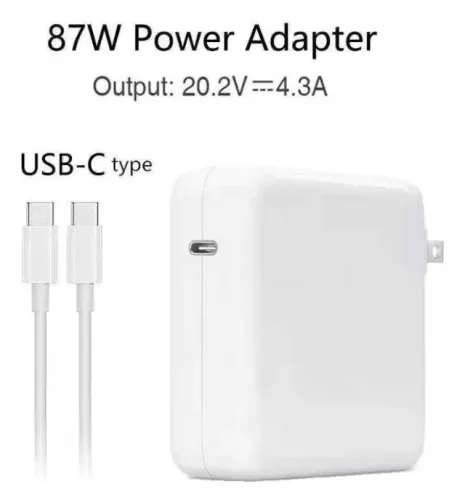 Fonte Carregador USB-C 87W Para Apple Macbook Pro Magsafe Usb-C Novo na Caixa