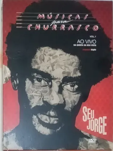 DVD - Seu Jorge - Música para churrasco Ao vivo - 2 discos - várias participações 