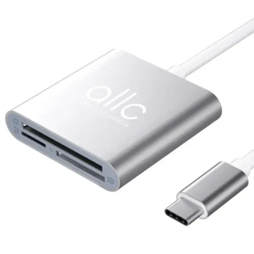 Adaptador Usb C Leitor de Cartão Cf TF SD 3em1 Para MacBook iPad Pro iPhone 15 Android