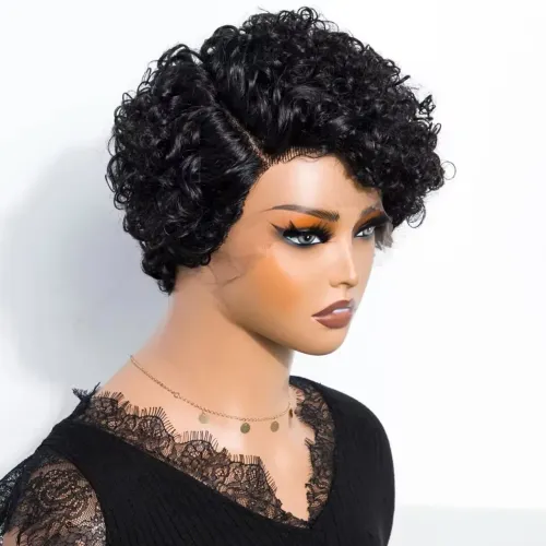 Lace front Cacheada nuca batida - Perfeita para Você!