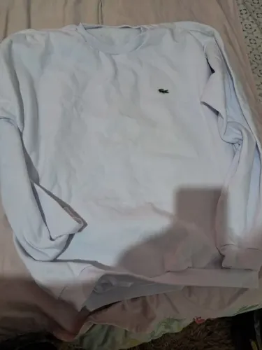 Camiseta Lacoste branca - tamanho g 1 linha 
