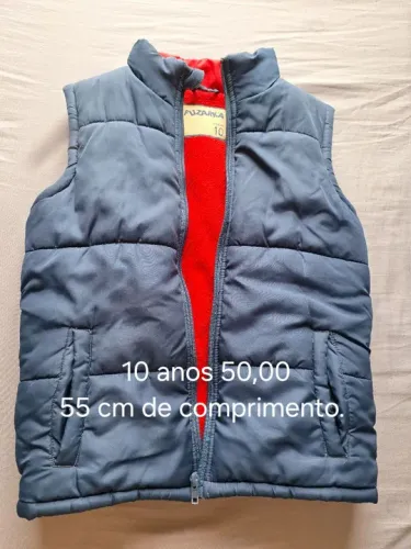 Coletes menino tamanho 10 anos