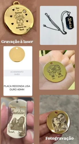 PINGENTES PERSONALIZADOS E GRAVAÇÃO À LASER