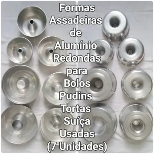 Formas Assadeiras Redondas para Bolos com Cavidade Central Usadas