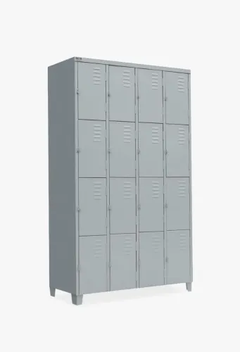 ROUPEIRO DE AÇO COM 16 PORTAS PEQUENAS USADO