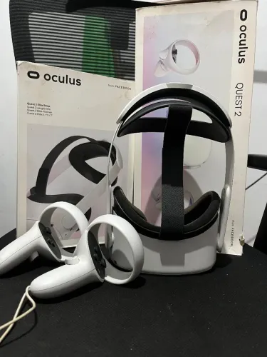 Oculos Meta Quest 2 + Elite Strap + 2 Controles