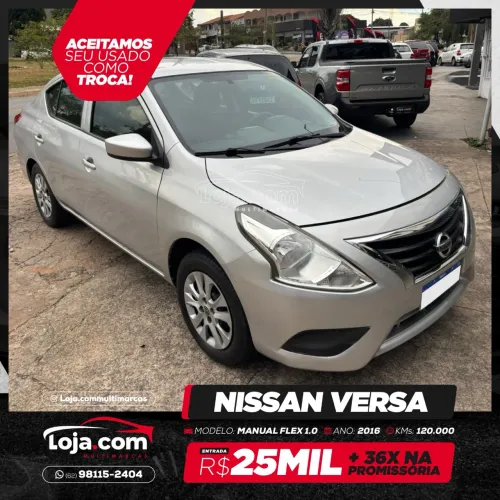 Versa 1.0 Ent: 24.600+ 36x Promissória P/trocas e Cartão de crédito 