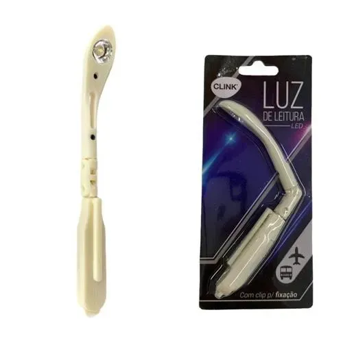Luz De Leitura Led Portátil Com Clip Para Fixação