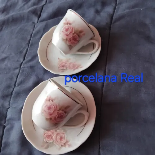 2 xícaras de café porcelana Real