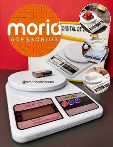 Balança De Cozinha Digital 10kg Dieta Nutrição Pesar Comida
