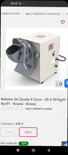 Ralador de queijo e coco