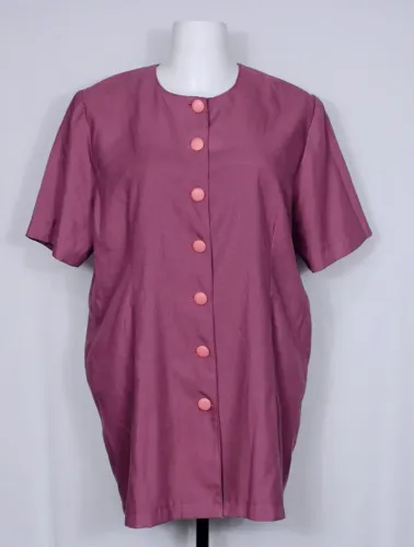 Vestido feminino plus size chemise vintage rosa antigo - Veste 54 - Ref. 4655