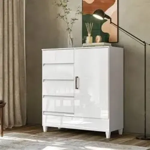 Cômoda Moderna Branca - Design Elegante e Funcional Entrega e montagem grátis 