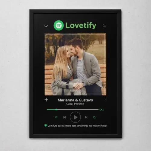 quuadro decorativo spotify namorados